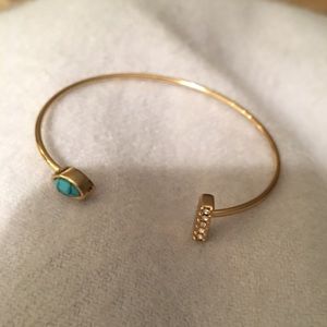 Rachel Zoe’s pick! Gold bangle with turquoise